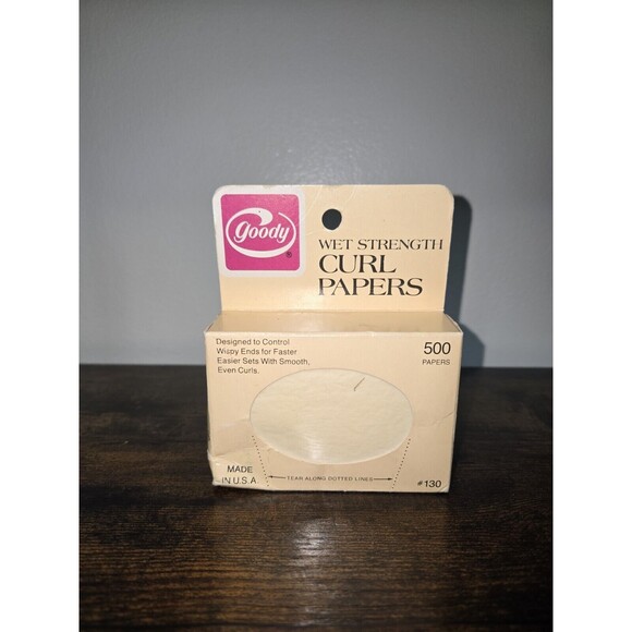 Goody Wet Strength‎ Curl Papers 500 papers 1982 vintage USA NOS - Picture 3 of 6